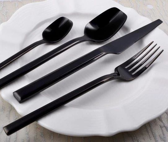 Nicolson Russell La Galleria Malta Black Stainless Steel Cutlery Set - 2 Options - Gourmet Gear