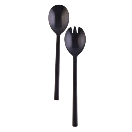 Nicolson Russell Malta Black Titanium Salad Servers Set of 2 - Gourmet Gear