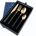 Nicolson Russell Sydney Black and Gold Cutlery Set - 24 pcs - Gourmet Gear