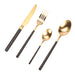 Nicolson Russell Sydney Black and Gold Cutlery Set - 24 pcs - Gourmet Gear