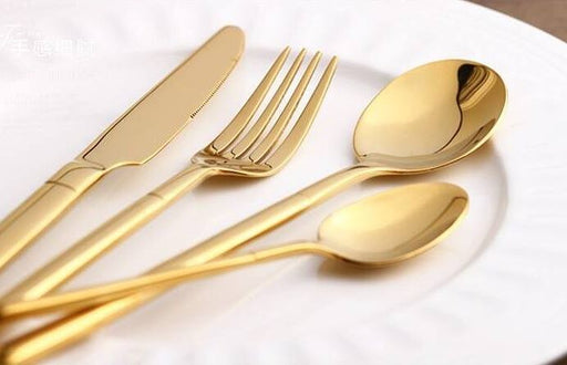 Nicolson Russell Sydney Gold Cutlery Set - 24 pcs - Gourmet Gear