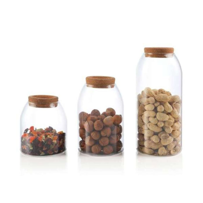 OLALA 700ml Glass Storage Jar with Cork Lid - Gourmet Gear
