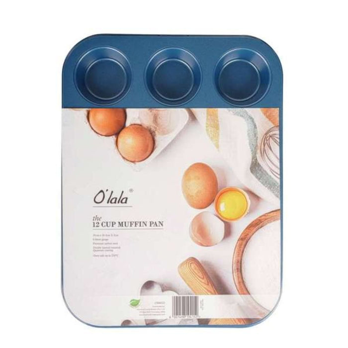 OLALA Non - Stick 12 Cup Muffin Pan - Gourmet Gear
