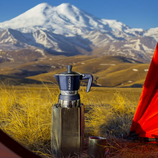 Pedrini 6 Cup Induction Coffee Maker - Navy - Gourmet Gear