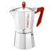 Pedrini Aluminium Polished Coffee Maker - Red - Gourmet Gear