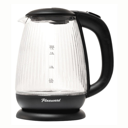 Pineware PRGK360 1.7L Ribbed Glass Kettle - Gourmet Gear