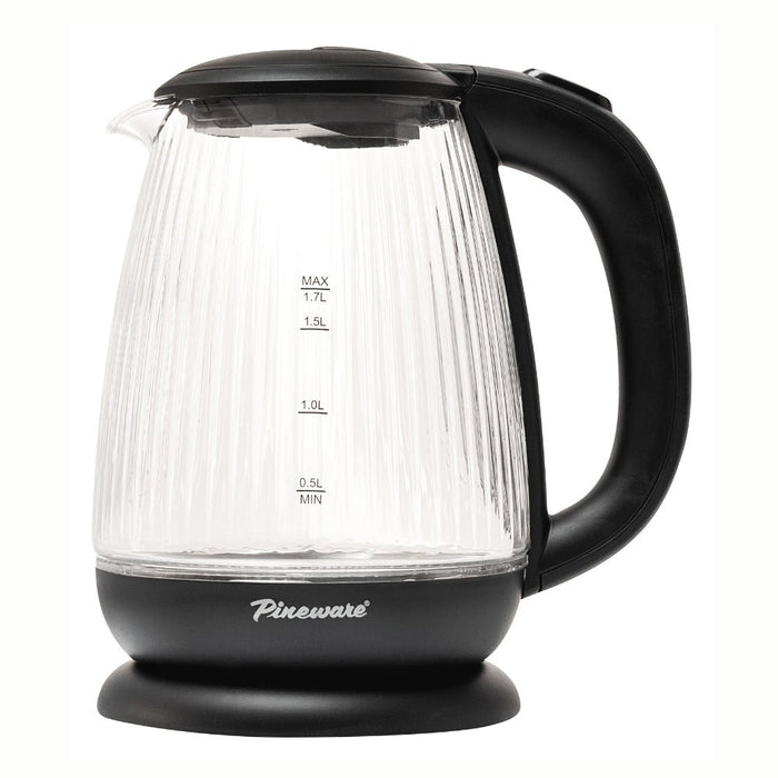 Pineware PRGK360 1.7L Ribbed Glass Kettle - Gourmet Gear