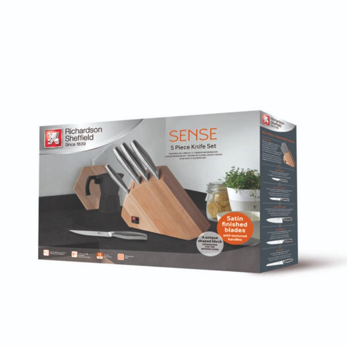 Richardson Sheffield R166 Sense 5 - Piece Knife Block Set - Gourmet Gear
