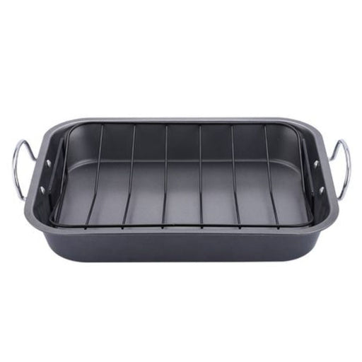 Salton Non - Stick Roaster Pan with Removable V - Rack - Gourmet Gear