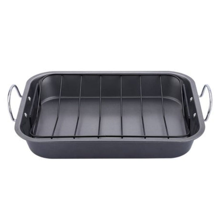 Salton Non - Stick Roaster Pan with Removable V - Rack - Gourmet Gear