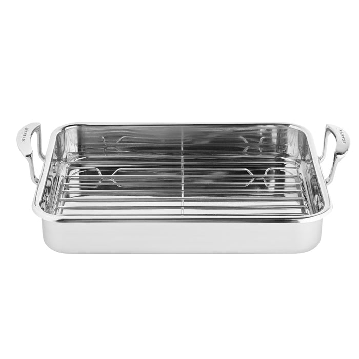 Scanpan Impact Roasting Pan with rack, 42x26cm - Gourmet Gear