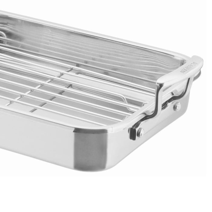 Scanpan Impact Roasting Pan with rack, 42x26cm - Gourmet Gear