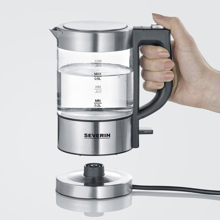 Severin Electric Glass Kettle, 0.5L, 1000W - Gourmet Gear