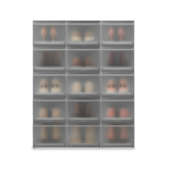 ShoeCase 6 - Piece Shoe Storage Box – Grey - Gourmet Gear