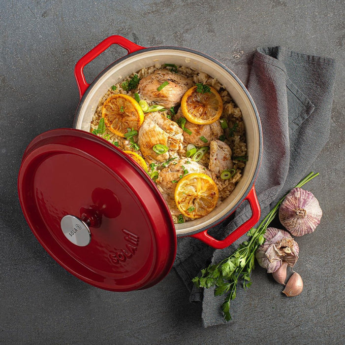 Sola Cast Iron Casserole 24cm - 3.2L - Gourmet Gear