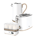 Swan Cordless Kettle, 2 - Slice Toaster & Egg Boiler Breakfast Pack - 2 Colour Options - Gourmet Gear
