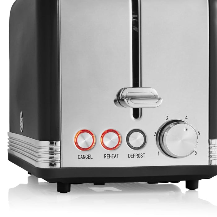 Swan Retro 2 - Slice Toaster - 3 Colour Options - Gourmet Gear