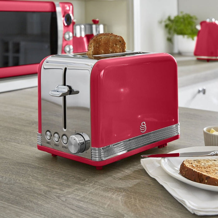 Swan Retro 2 - Slice Toaster - 3 Colour Options - Gourmet Gear