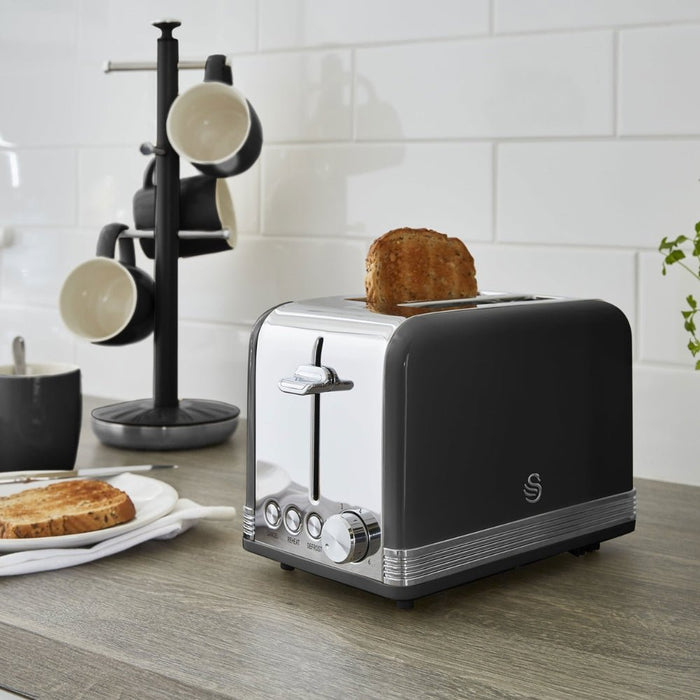 Swan Retro 2 - Slice Toaster - 3 Colour Options - Gourmet Gear