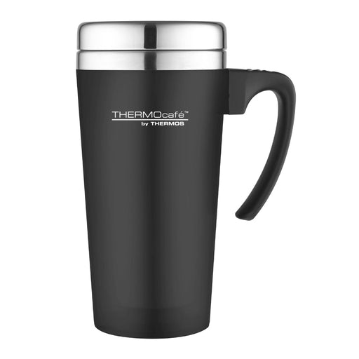 ThermoCafé Soft Touch Travel Mug 420ml - Black - Gourmet Gear