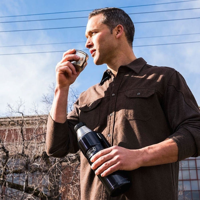 Thermos Stainless King Flask 1.2L - Matt Black - Gourmet Gear