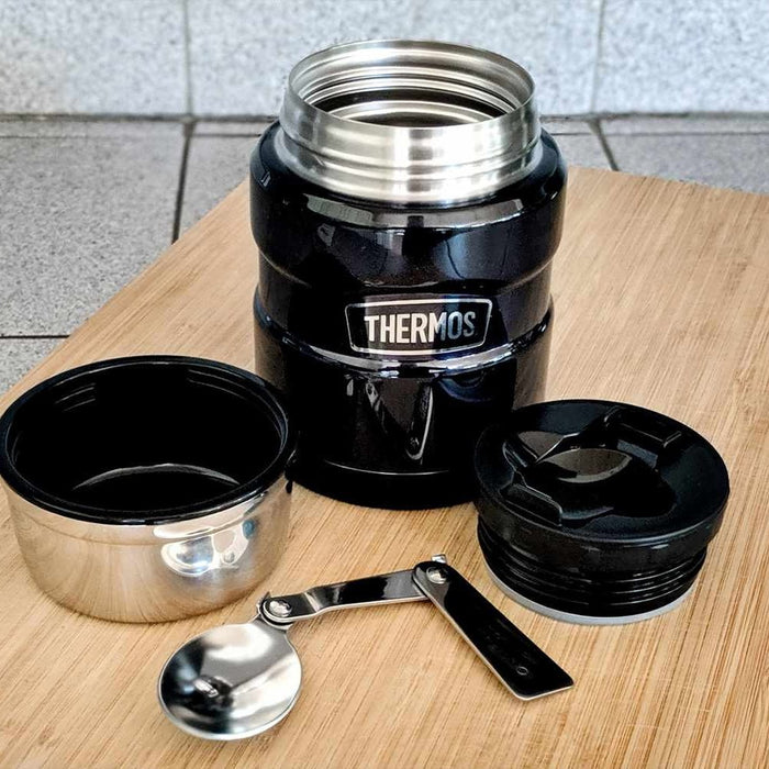 Thermos Stainless King Food Jar 470ml Matt Black — Gourmet Gear