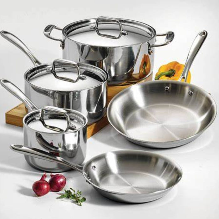 Tramontina Grano 5 - Piece Full - Body Tri - Ply Stainless Steel Cookware Set - Gourmet Gear