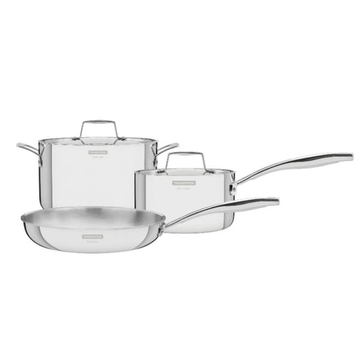 Tramontina Grano 5 - Piece Full - Body Tri - Ply Stainless Steel Cookware Set - Gourmet Gear