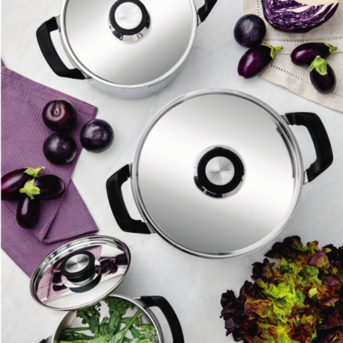 Tramontina Grano Compact Stainless Steel 3pc Cookware Set - Gourmet Gear