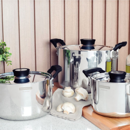Tramontina Grano Compact Stainless Steel 3pc Cookware Set - Gourmet Gear