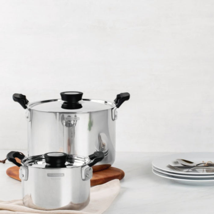 Tramontina Grano Compact Stainless Steel 3pc Cookware Set - Gourmet Gear