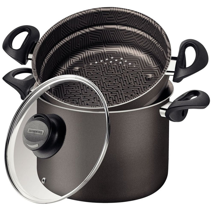Tramontina Paris Aluminum Steamer and Stock Pot Set with Non - Stick Coating - Gourmet Gear