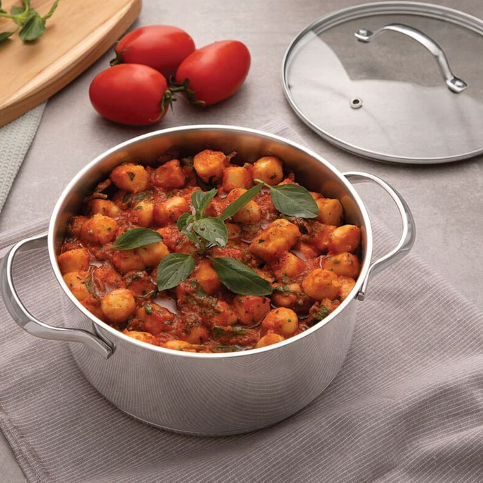 Tramontina Una 7 - Piece Stainless Steel Cookware Set - Gourmet Gear