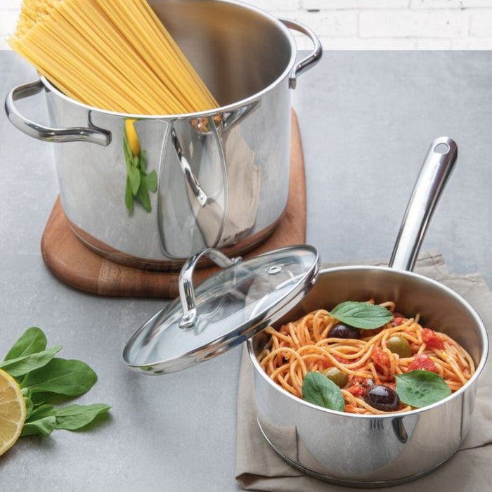 Tramontina Una 7 - Piece Stainless Steel Cookware Set - Gourmet Gear