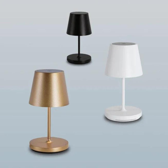 Trevi Mini Shade Gold | Black | White Rechargeable Table Lamp - Gourmet Gear