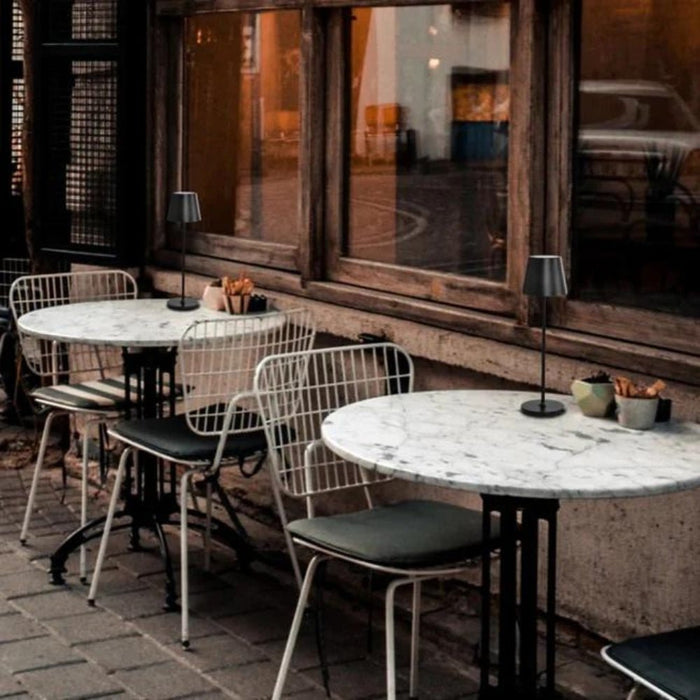 Trevi Smooth Shade Gold | Black | White Rechargeable Table Lamp - Gourmet Gear