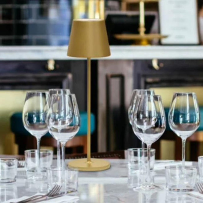 Trevi Smooth Shade Gold | Black | White Rechargeable Table Lamp - Gourmet Gear