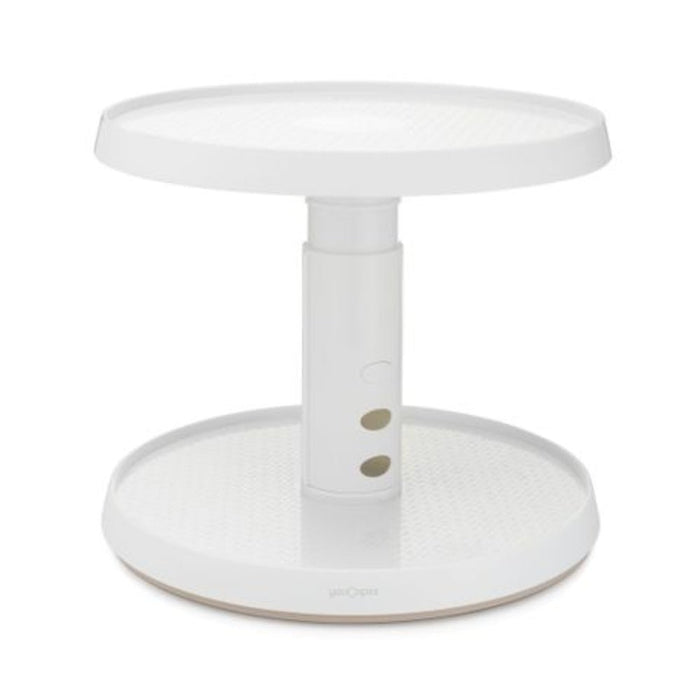 YouCopia Crazy Susan 2 - Tier Turntable - White - Gourmet Gear