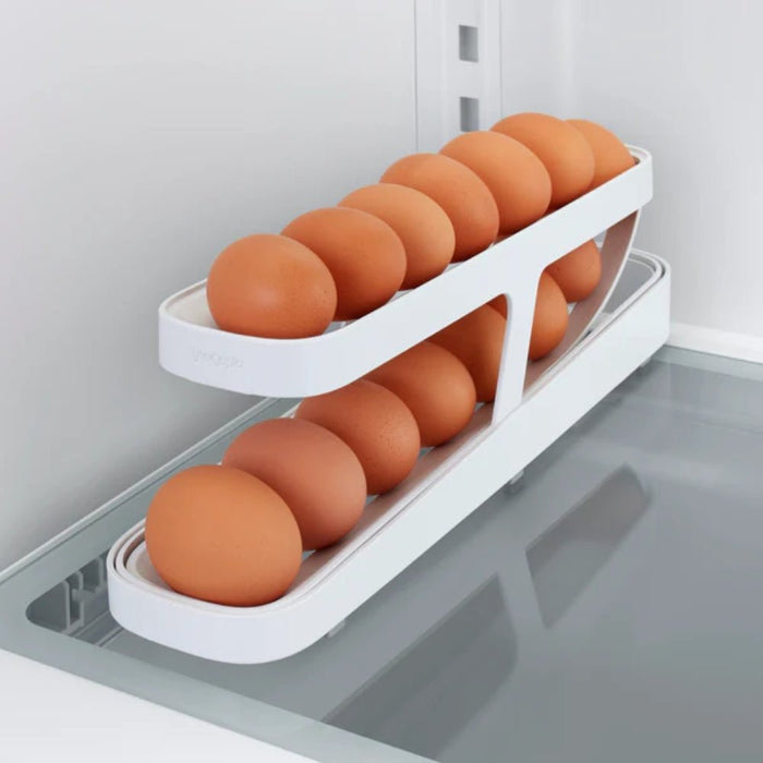 YouCopia RollDown® Egg Dispenser - White - Gourmet Gear