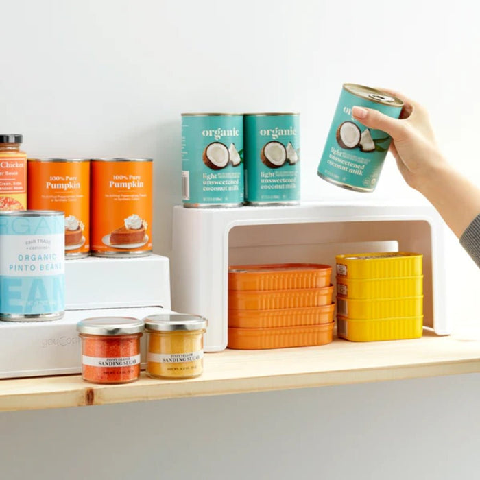 YouCopia ShelfSteps™ Can Organizer 3 - Shelf - White - Gourmet Gear