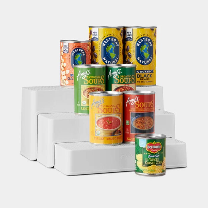 YouCopia ShelfSteps™ Can Organizer 3 - Shelf - White - Gourmet Gear