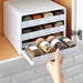 YouCopia SpiceStack® Adjustable 24 - Spice Bottle Organizer - White - Gourmet Gear