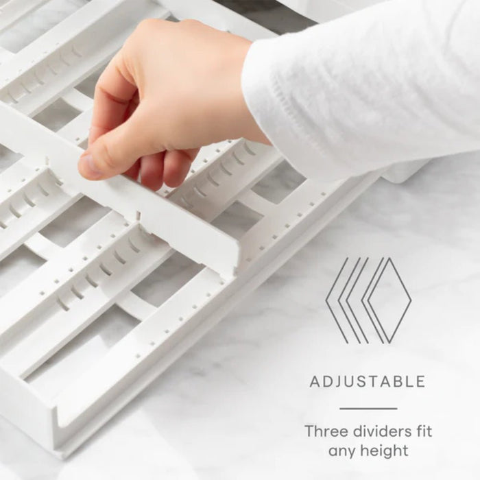 YouCopia SpiceStack® Adjustable 24 - Spice Bottle Organizer - White - Gourmet Gear