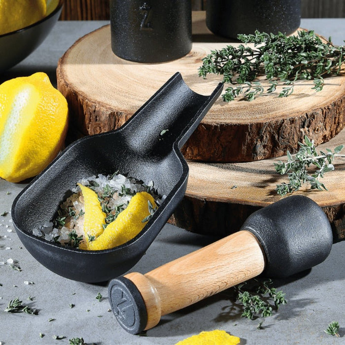 Zassenhaus Cast Iron Spice Mortar - Black - Gourmet Gear