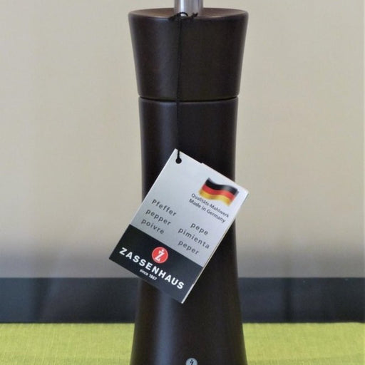 Zassenhaus Frankfurt Wenge Wood Pepper Mill 14cm - Black - Gourmet Gear