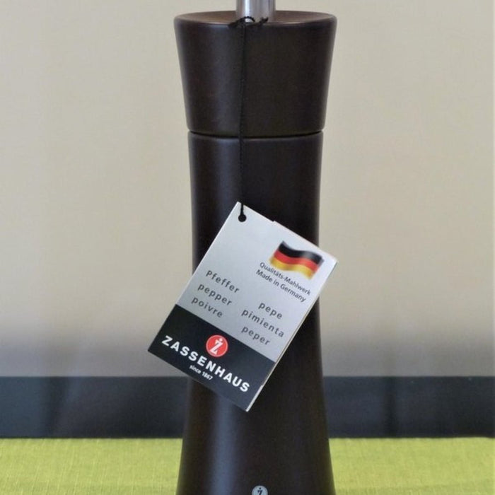 Zassenhaus Frankfurt Wenge Wood Pepper Mill 14cm - Black - Gourmet Gear