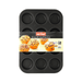 Zenker Black Metallic 12 Cup Muffin Tin - 36.5x27.5cm - Gourmet Gear