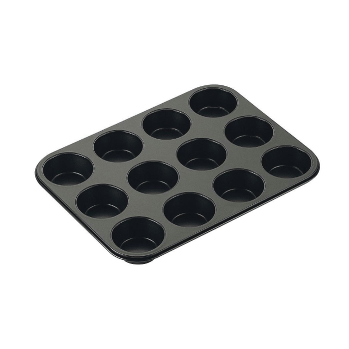 Zenker Black Metallic 12 Cup Muffin Tin - 36.5x27.5cm - Gourmet Gear