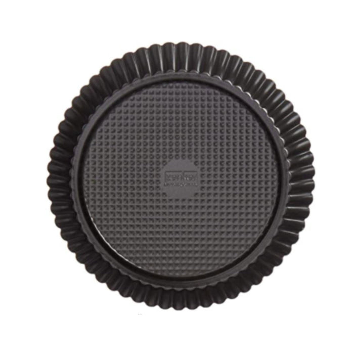 Zenker Black Metallic Fruit Tart Tin with Rolled Edge - 28cm - Gourmet Gear
