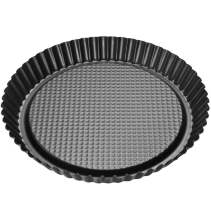 Zenker Black Metallic Fruit Tart Tin with rolled edge 30cm - Gourmet Gear
